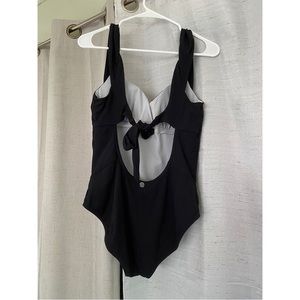 Prana Black Open Back Swimsuit